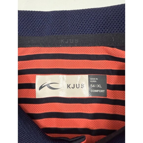 Kjus Mens Size 54 XL Shirt Luis Stripe Polo Comfort Fit Golf Dallas Country Club - Picture 9 of 14